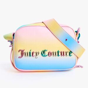 Juicy Couture Rainbow Tie-Dye Jasmine Squared Faux Leather Crossbody Bag & Charm